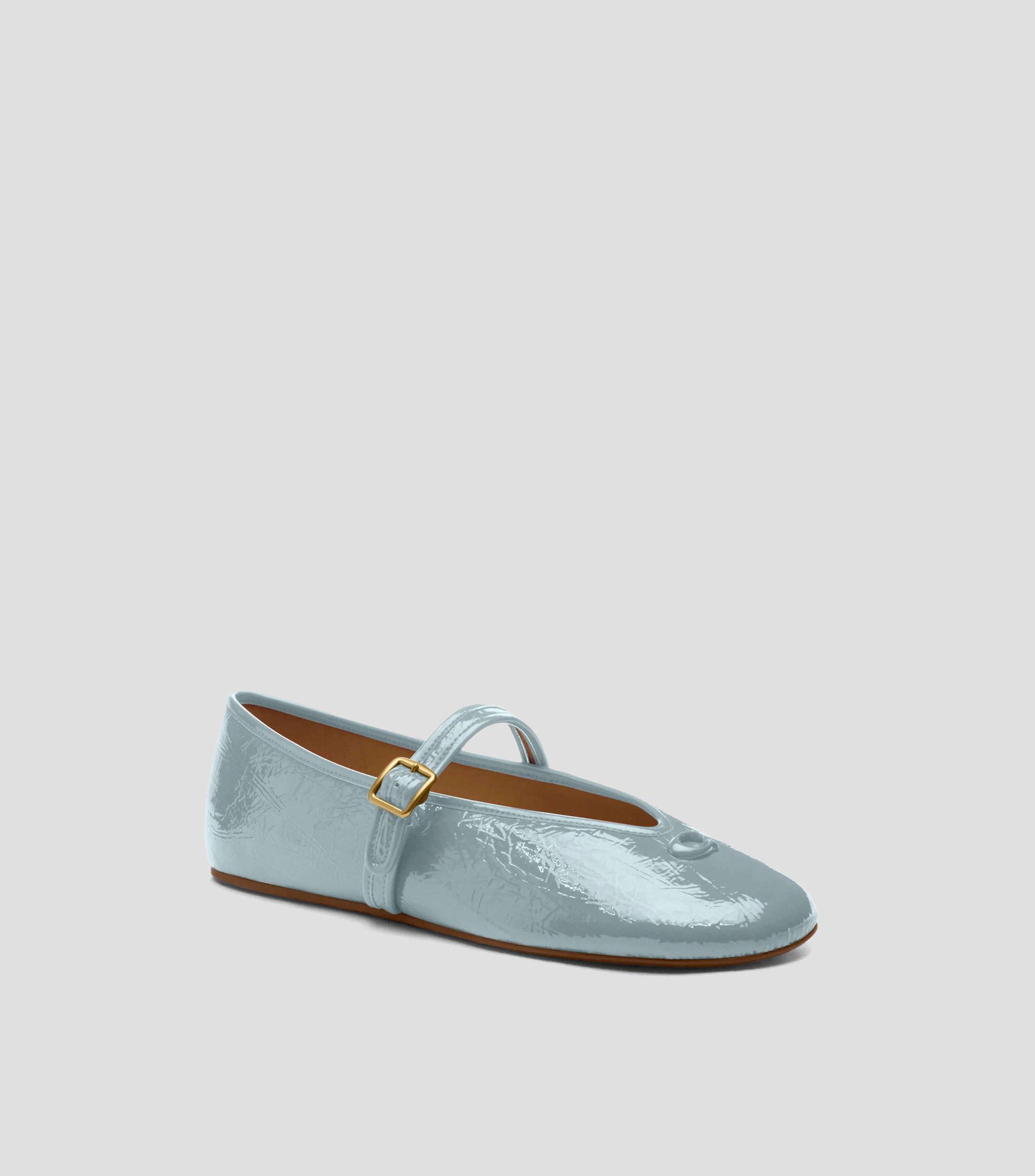 Flats Sculpted Crinkle en piel Mujer